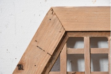 中国アンティーク建具　格子と八角形のシルエットが印象的な装飾パネル1枚　(R-088454)