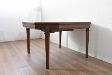 中古　maruni(マルニ木工)　地中海シリーズ　優雅な八角形天板と伸長式が魅力のクラシカルなエクステンションテーブル　(R-088455)