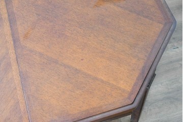 中古　maruni(マルニ木工)　地中海シリーズ　優雅な八角形天板と伸長式が魅力のクラシカルなエクステンションテーブル　(R-088455)