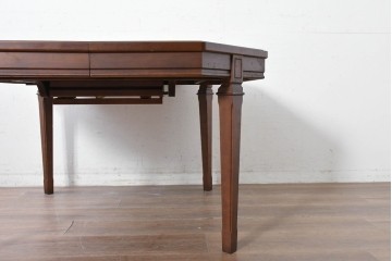 中古　maruni(マルニ木工)　地中海シリーズ　優雅な八角形天板と伸長式が魅力のクラシカルなエクステンションテーブル　(R-088455)
