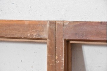 ヴィンテージ建具　昭和後期　幾何学模様と麻の葉組子が美しい小さな引き戸4枚セット　(R-088458)