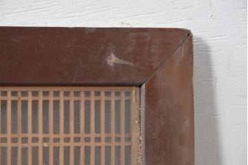 ヴィンテージ建具　昭和中期から昭和後期　両面ガラス　繊細な組子細工が目を引く欄間1枚　(R-088463)
