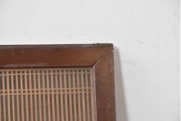 ヴィンテージ建具　昭和中期から昭和後期　両面ガラス　繊細な組子細工が目を引く欄間1枚　(R-088464)