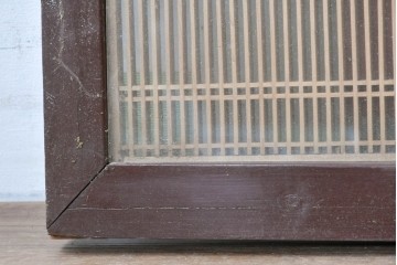 ヴィンテージ建具　昭和中期から昭和後期　両面ガラス　繊細な組子細工が目を引く欄間1枚　(R-088464)