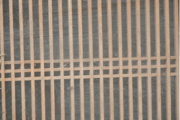 ヴィンテージ建具　昭和中期から昭和後期　両面ガラス　繊細な組子細工が目を引く欄間1枚　(R-088464)