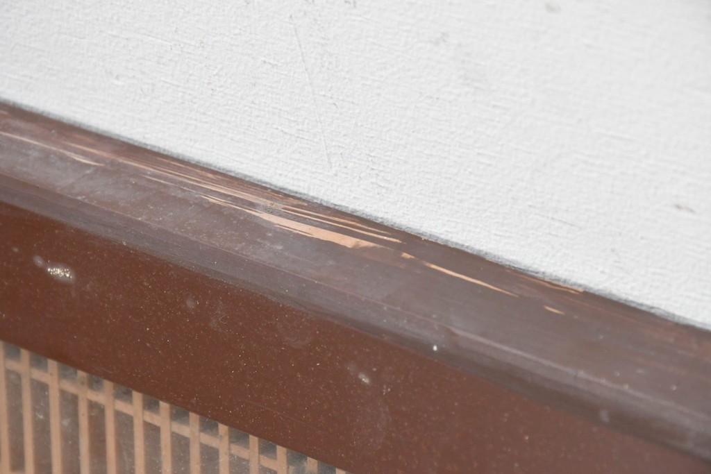 ヴィンテージ建具　昭和中期から昭和後期　両面ガラス　繊細な組子細工が目を引く欄間1枚　(R-088464)