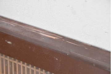 ヴィンテージ建具　昭和中期から昭和後期　両面ガラス　繊細な組子細工が目を引く欄間1枚　(R-088464)