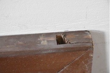 ヴィンテージ建具　昭和中期から昭和後期　両面ガラス　繊細な組子細工が目を引く欄間1枚　(R-088464)