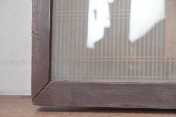 ヴィンテージ建具　昭和中期から昭和後期　両面ガラス　繊細な組子細工が目を引く欄間1枚　(R-088464)