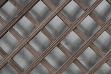 韓国アンティーク建具　李朝建具　素朴な格子組みが趣深い欄間1枚　(R-088466)
