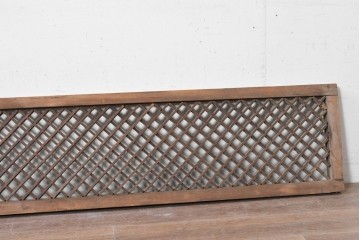 韓国アンティーク建具　李朝建具　素朴な格子組みが趣深い欄間1枚　(R-088466)