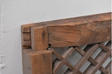 韓国アンティーク建具　李朝建具　素朴な格子組みが趣深い欄間1枚　(R-088466)