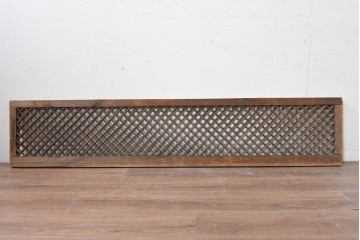 韓国アンティーク建具　李朝建具　素朴な格子組みが趣深い欄間1枚　(R-088467)