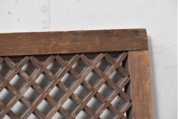 韓国アンティーク建具　李朝建具　素朴な格子組みが趣深い欄間1枚　(R-088467)