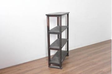 和製ヴィンテージ　杉材　アンティーク調のオープンシェルフ　(R-088469)