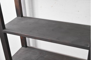 和製ヴィンテージ　杉材　アンティーク調のオープンシェルフ　(R-088469)