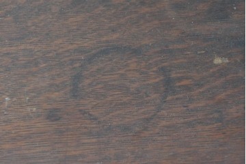 イギリスアンティーク　オーク材　クラシカルな佇まいのシューズラック　(R-088470)