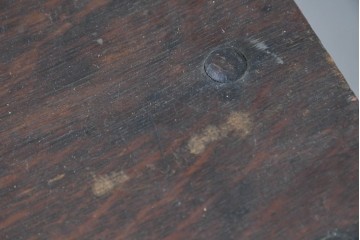 イギリスアンティーク　オーク材　クラシカルな佇まいのシューズラック　(R-088470)