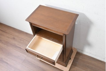 中古　美品　maruni(マルニ木工)　地中海ロイヤルシリーズ(ROYAL)　上品な金具が映える格調高い電話台　定価約15万円　(R-088472)
