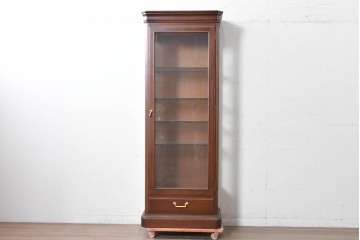 中古　美品　maruni(マルニ木工)　地中海シリーズ　照明付きでコレクションを美しく魅せるキュリオケース64　定価約33万円　(R-088474)