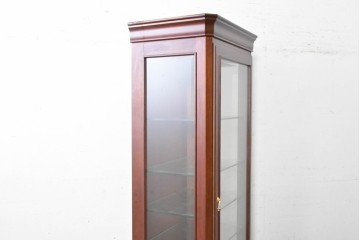 中古　美品　maruni(マルニ木工)　地中海シリーズ　照明付きでコレクションを美しく魅せるキュリオケース64　定価約33万円　(R-088474)
