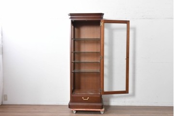 中古　美品　maruni(マルニ木工)　地中海シリーズ　照明付きでコレクションを美しく魅せるキュリオケース64　定価約33万円　(R-088474)