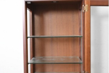 中古　美品　maruni(マルニ木工)　地中海シリーズ　照明付きでコレクションを美しく魅せるキュリオケース64　定価約33万円　(R-088474)