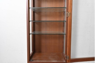 中古　美品　maruni(マルニ木工)　地中海シリーズ　照明付きでコレクションを美しく魅せるキュリオケース64　定価約33万円　(R-088474)