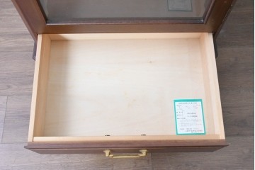 中古　美品　maruni(マルニ木工)　地中海シリーズ　照明付きでコレクションを美しく魅せるキュリオケース64　定価約33万円　(R-088474)