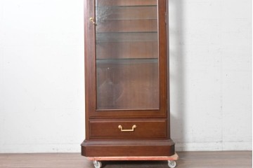 中古　美品　maruni(マルニ木工)　地中海シリーズ　照明付きでコレクションを美しく魅せるキュリオケース64　定価約33万円　(R-088474)