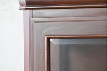中古　美品　maruni(マルニ木工)　地中海シリーズ　照明付きでコレクションを美しく魅せるキュリオケース64　定価約33万円　(R-088474)