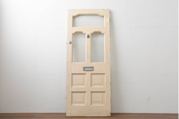イギリスアンティーク建具　1930年頃　ペイントの風合いが魅力の木製ドア1枚　(R-088481)