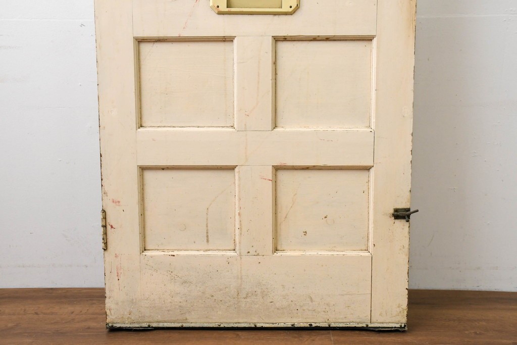 イギリスアンティーク建具　1930年頃　ペイントの風合いが魅力の木製ドア1枚　(R-088481)