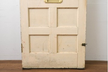 イギリスアンティーク建具　1930年頃　ペイントの風合いが魅力の木製ドア1枚　(R-088481)