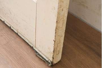 イギリスアンティーク建具　1930年頃　ペイントの風合いが魅力の木製ドア1枚　(R-088481)