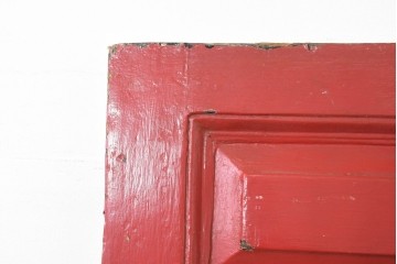 イギリスアンティーク建具　1930年頃　鮮やかな赤色が目を引くペイントドア1枚　(R-088483)
