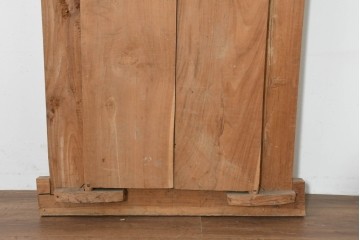 アジアンヴィンテージ　バリ島　伝統的な彫刻が施された木製ドア1対　(R-088489)