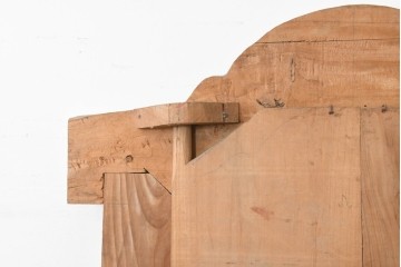 アジアンヴィンテージ　バリ島　伝統的な彫刻が施された木製ドア1対　(R-088489)