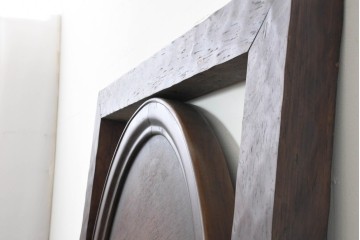 中古建具　店舗のインテリアにもおすすめ!　まるでアート作品のようなオーバル型パネル　(R-088491)
