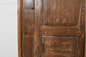 アジアンヴィンテージ建具　異国情緒あふれる枠付き窓1枚　(R-088495)
