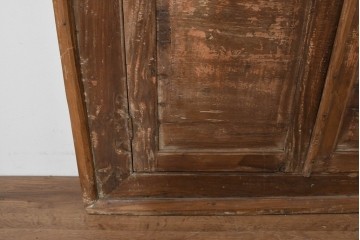 アジアンヴィンテージ建具　異国情緒あふれる枠付き窓1枚　(R-088495)