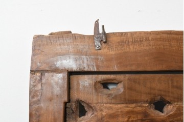 アジアンヴィンテージ建具　異国情緒あふれる枠付き窓1枚　(R-088495)