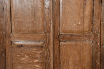 アジアンアンティーク建具　異国情緒あふれる枠付き窓1枚　(R-088496)