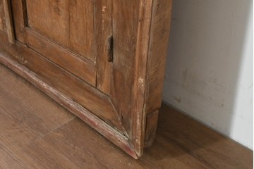 アジアンアンティーク建具　異国情緒あふれる枠付き窓1枚　(R-088496)
