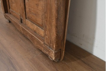 アジアンアンティーク建具　異国情緒あふれる枠付き窓1枚　(R-088496)