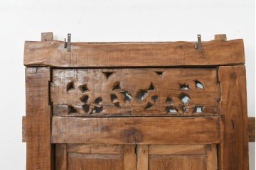 アジアンアンティーク建具　異国情緒あふれる枠付き窓1枚　(R-088497)