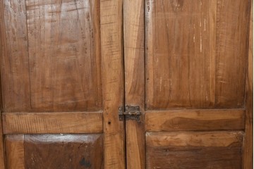 アジアンアンティーク建具　異国情緒あふれる枠付き窓1枚　(R-088497)