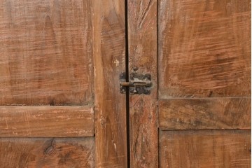 アジアンアンティーク建具　透かし彫りが華やかな枠付き窓1枚　(R-088498)
