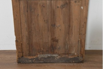 アジアンアンティーク　中国　装飾品として楽しめる彫刻入り格子扉　(R-088501)