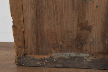 アジアンアンティーク　中国　装飾品として楽しめる彫刻入り格子扉　(R-088501)